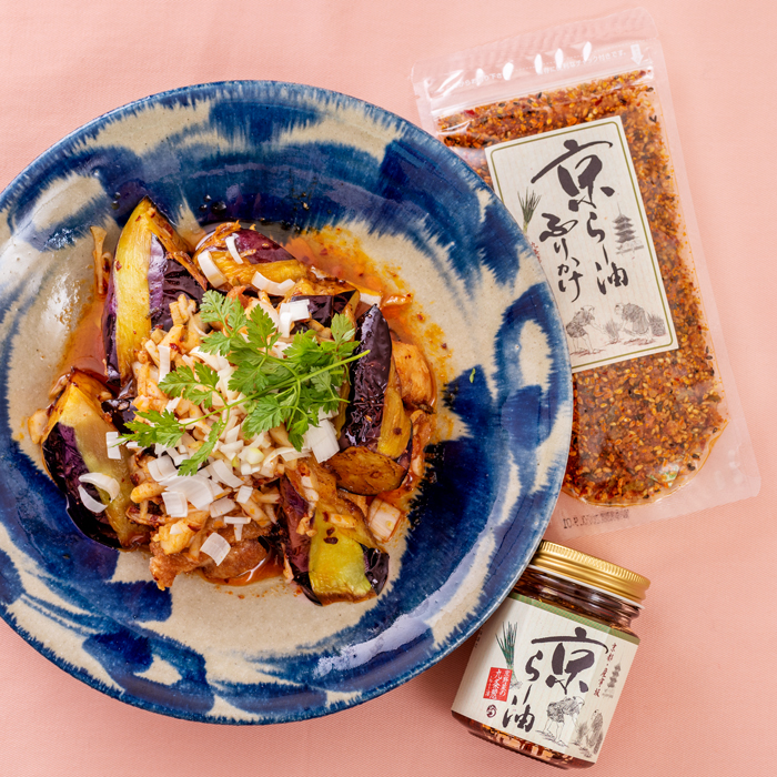 茄子と揚げ鶏の香味だれ