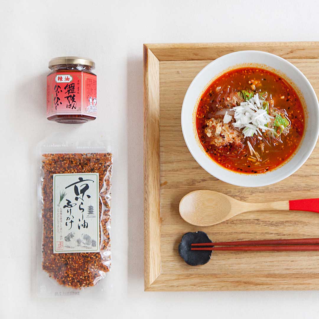 春キャベツと鶏団子の激辛春雨スープ