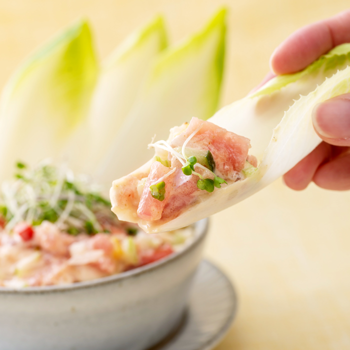 長芋とマグロの柚子唐タルタル 