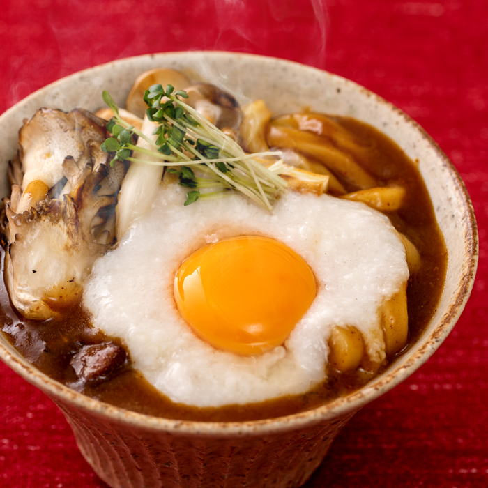 狂辛お月見カレーうどん