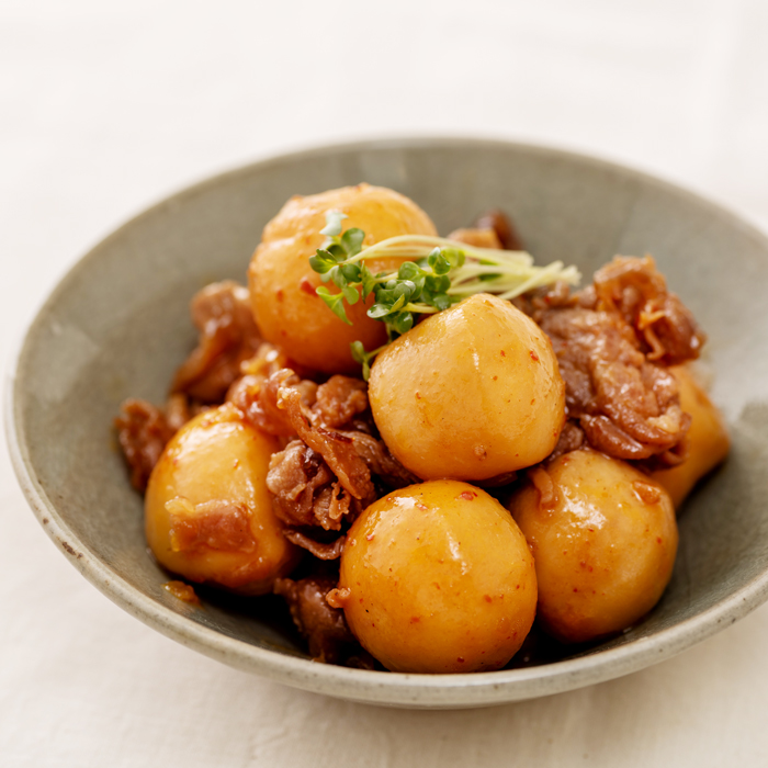 里芋と豚肉の麻辣煮込み