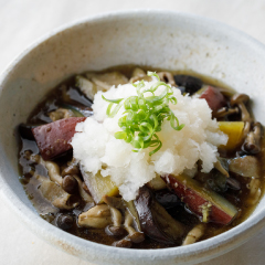 豚バラと秋野菜のみぞれあんかけ