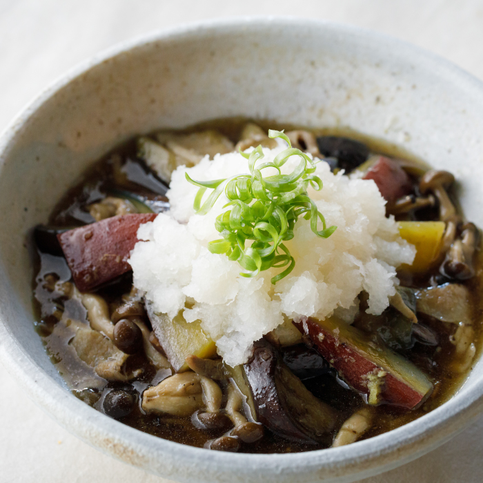豚バラと秋野菜のみぞれあんかけ