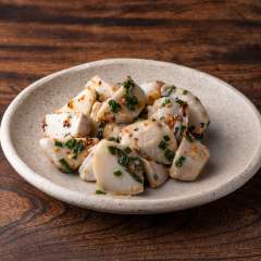 里芋のピリ辛ネギ油炒め