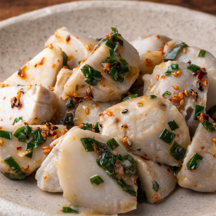 里芋のピリ辛ネギ油炒め