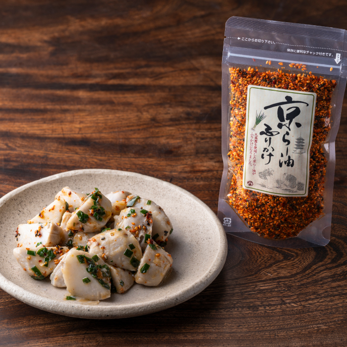 里芋のピリ辛ネギ油炒め