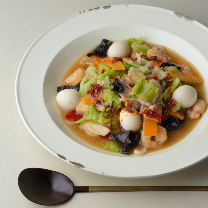 春キャベツのピリ辛八宝菜