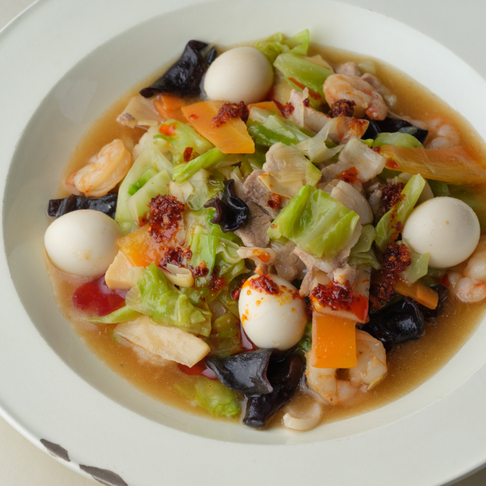 春キャベツのピリ辛八宝菜