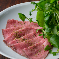 ローストビーフとクレソンのピリポン酢和え