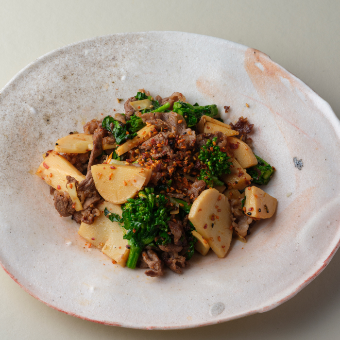 筍と牛肉のピリ辛炒め