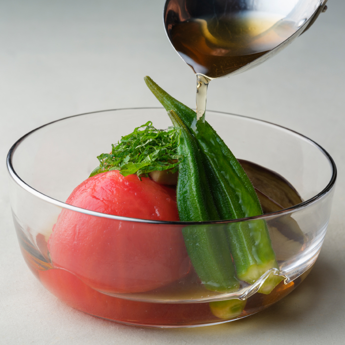 かけるだけ夏野菜のだし浸し